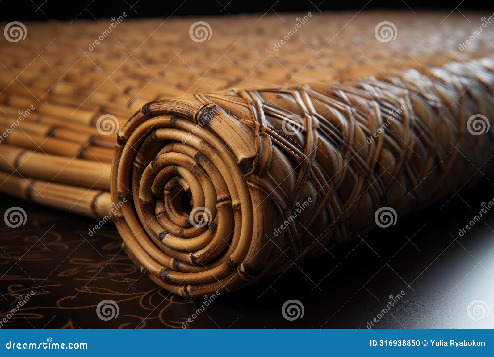 versatile rolled bamboo mat banner. generate ai