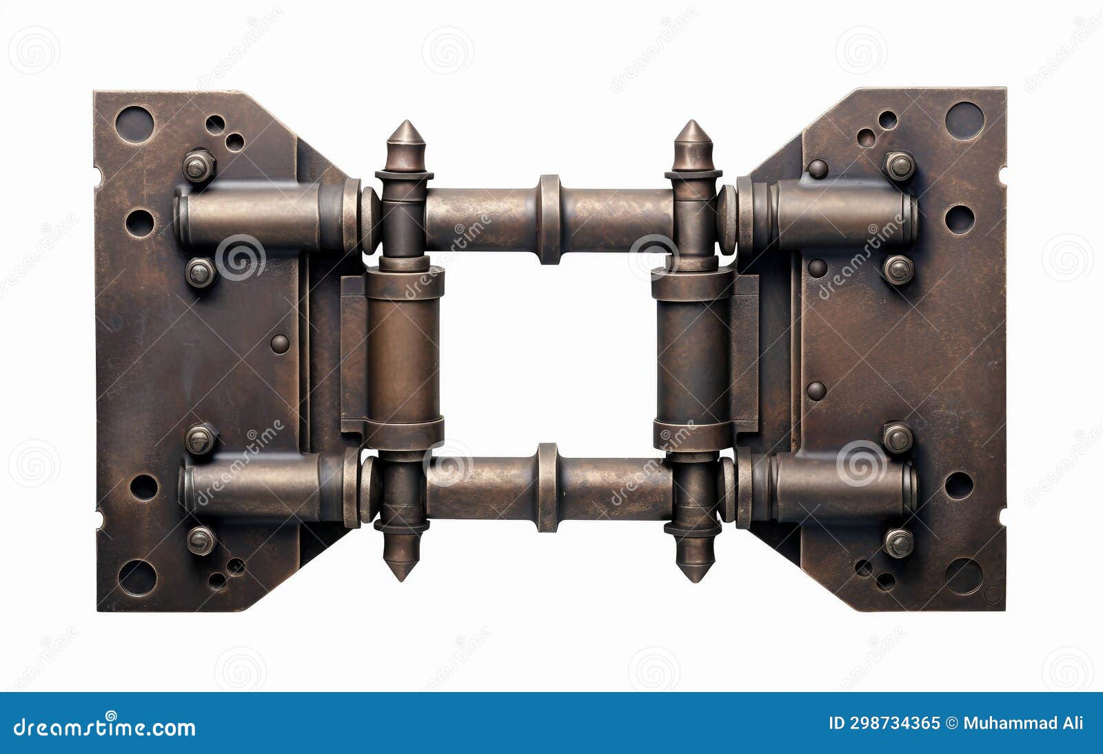 Versatile Utility Isolated Hinge on White Background Stock Image
