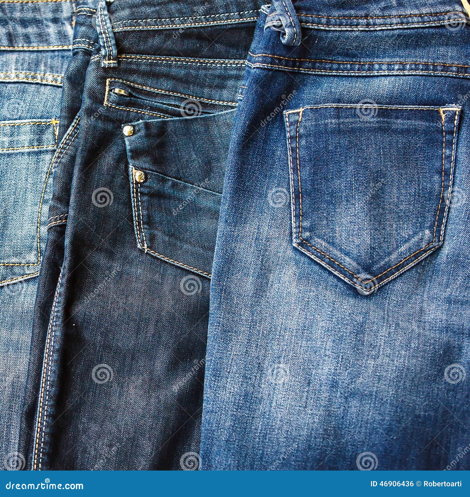 Verschillende Jeans stock foto. Image of spijkerbroek - 46906436