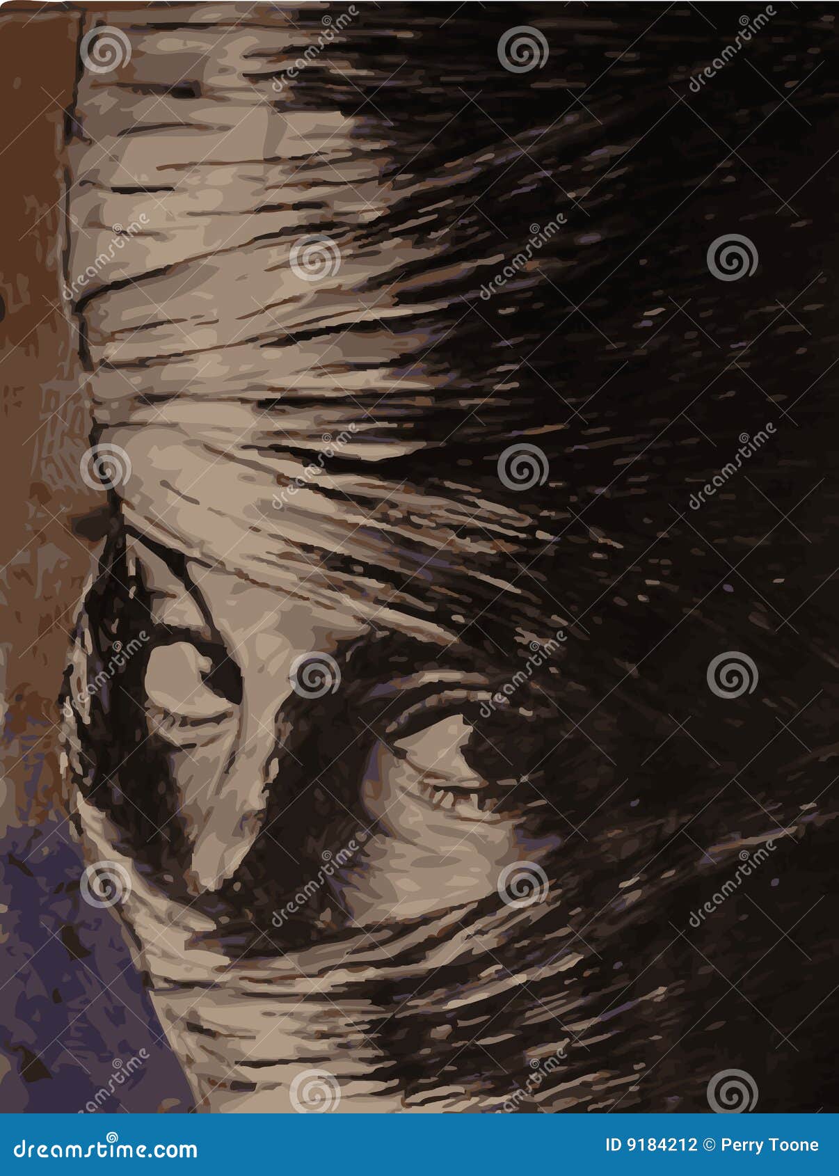 Verschleierte Frau vektor abbildung. Illustration von moschee 9184212