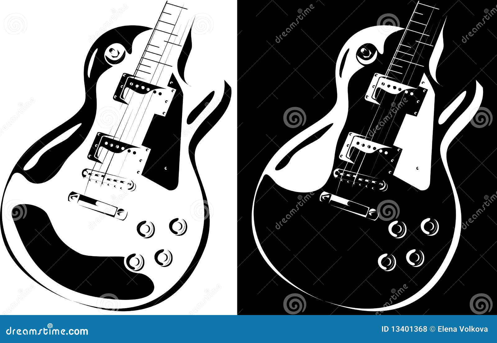 Chitarra Elettrica In Bianco E Nero Messa Su Fondo Bianco Arte Alla Moda Isolata Stile Moderno Della Roccia Di Lerciume Noir 134389631 - Foto 6