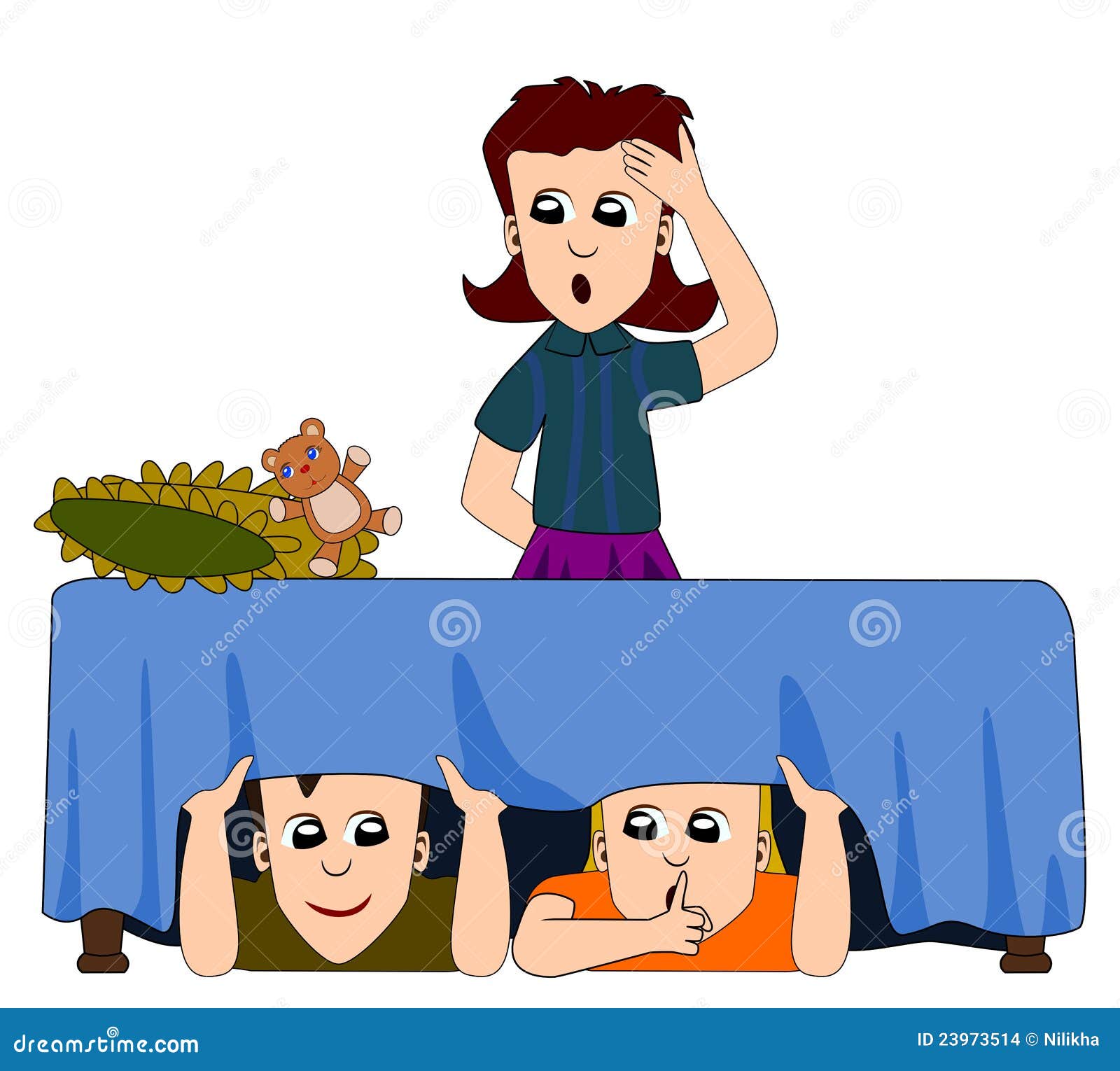 Verstecken stock abbildung. Illustration von spähen, mädchen - 23973514
