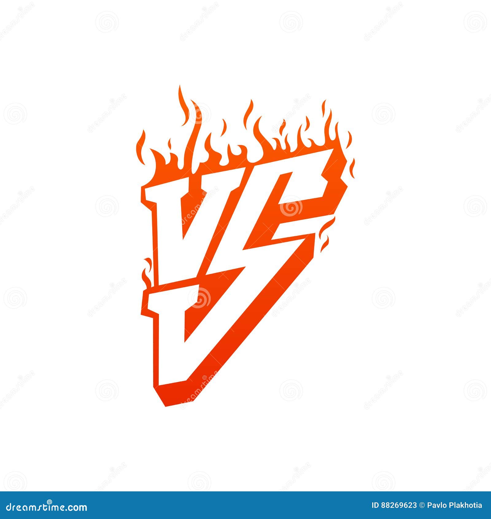 Versus with Fire Frames and Vs Letters. Flaming VS for Duel and ...