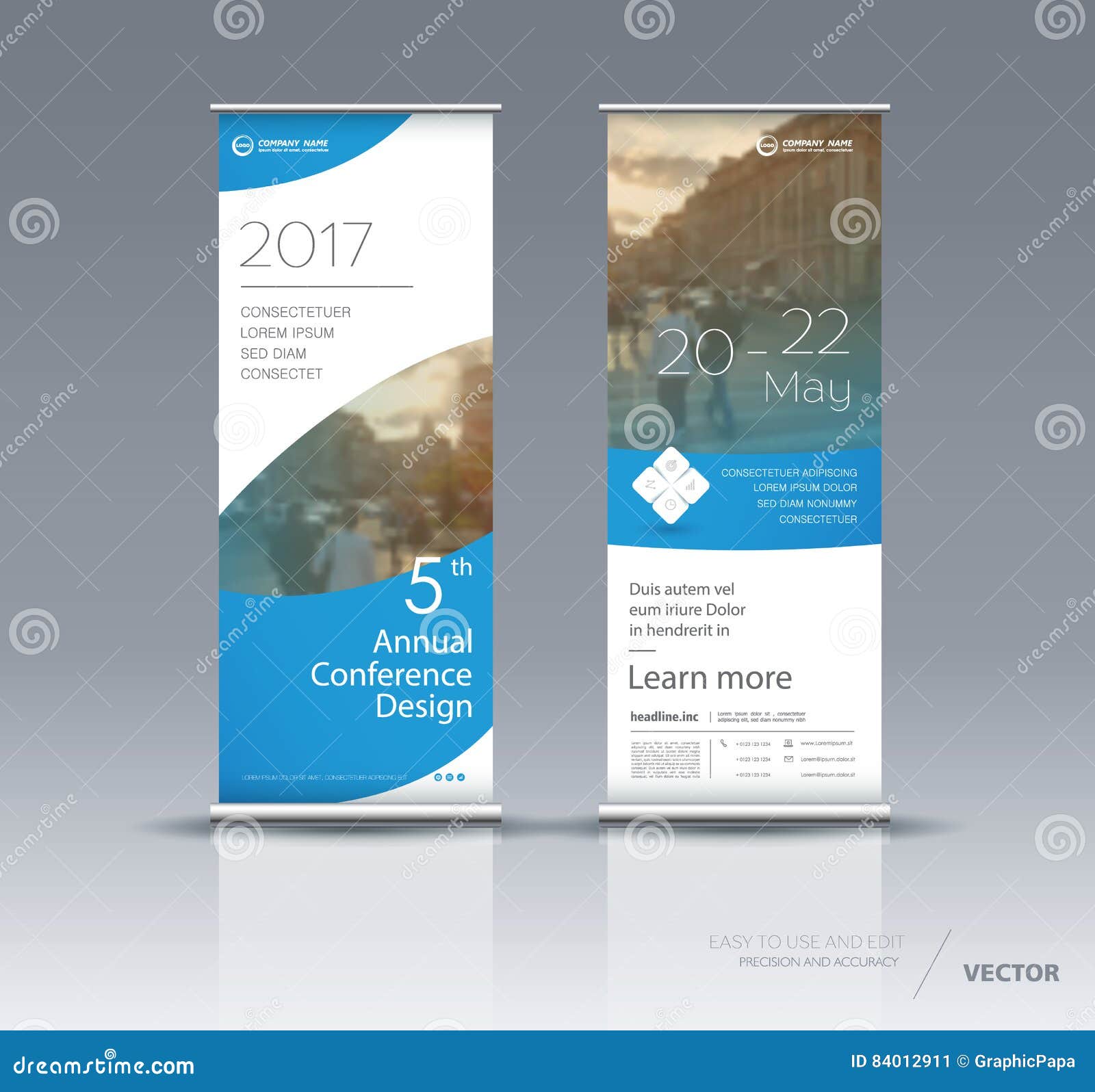 Vertical Banner Template Design Stock Vector ...