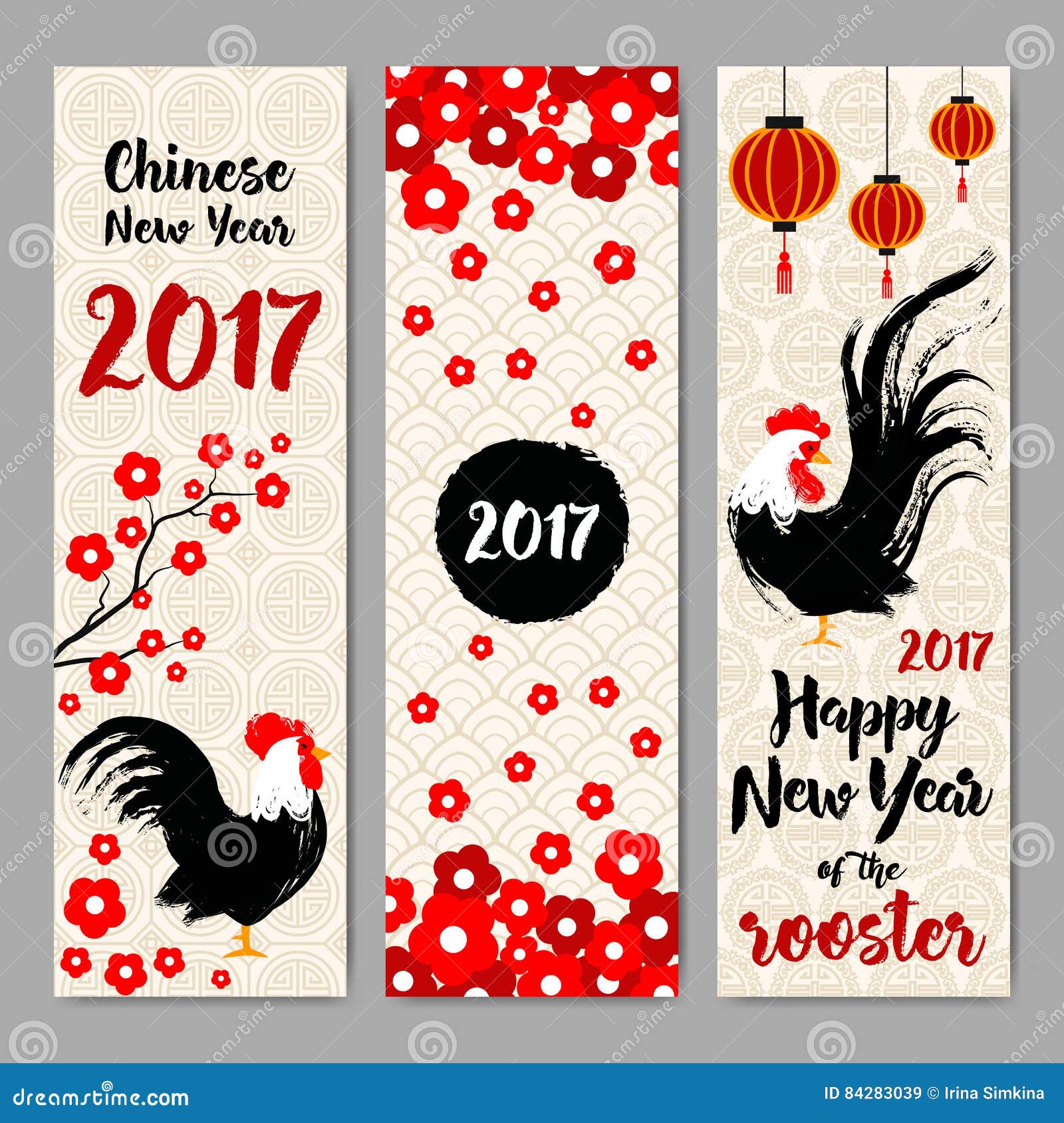 new year set design new year design with silhouette of roosters and new year set design new year design with silhouette of roosters and