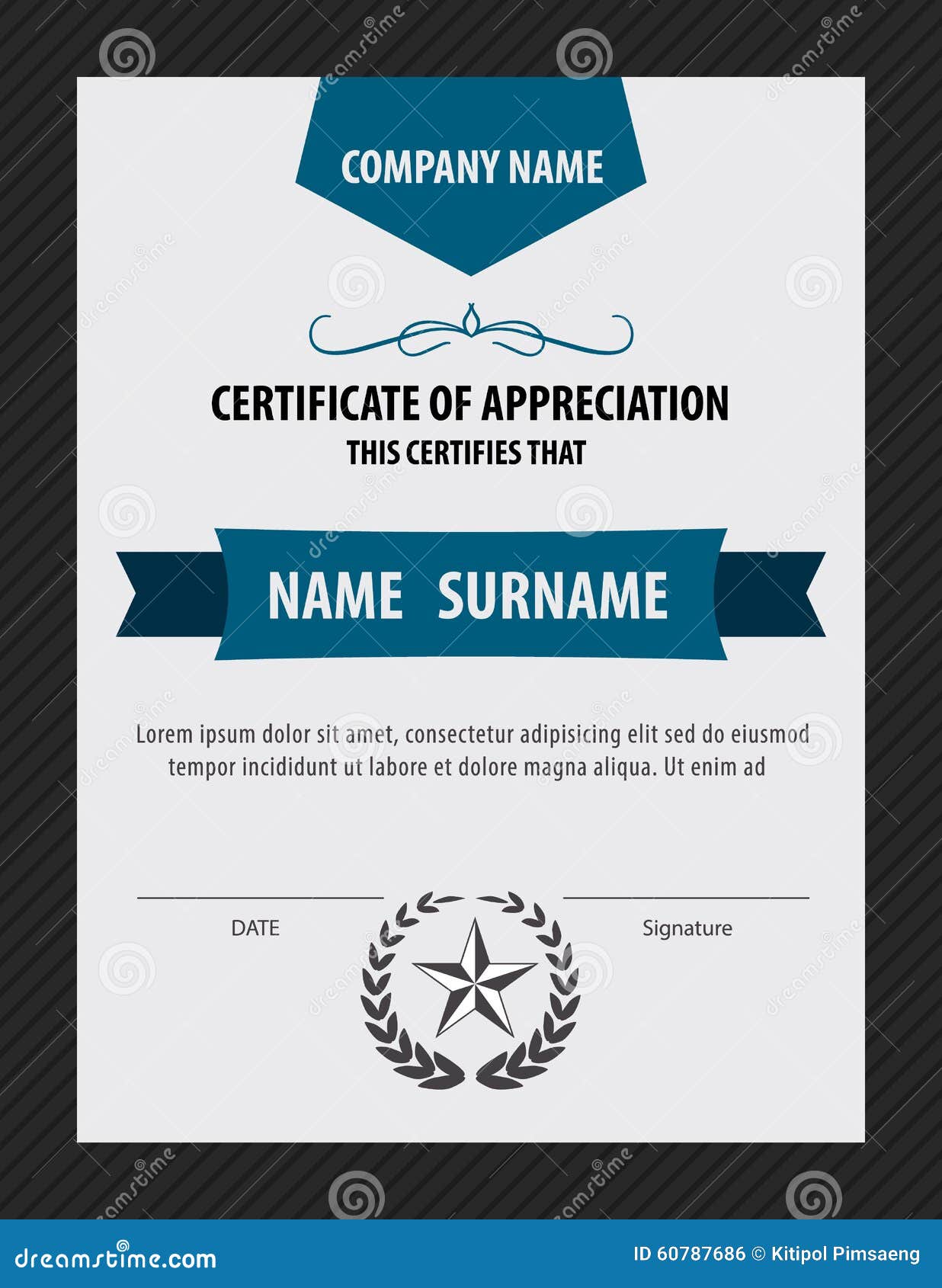 Vertical Certificate Template,diploma,Letter Size ,vector Stock With Certificate Template Size