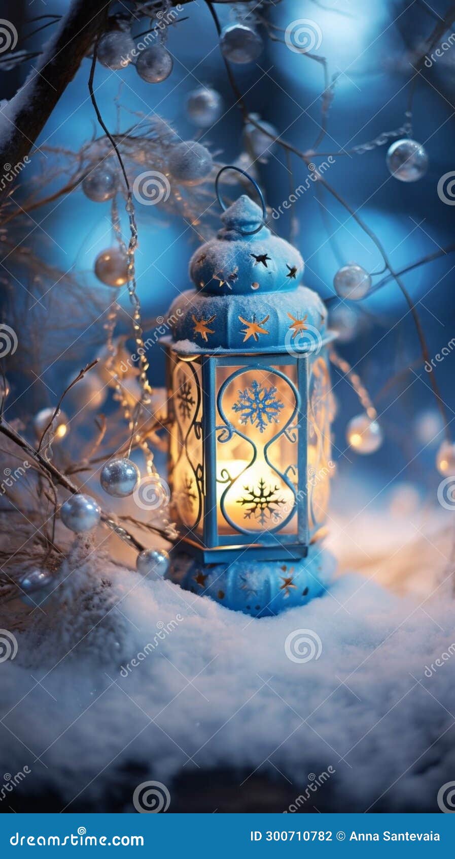 Vertical Christmas Lights Decoration, Winter Snow Candlelight ...