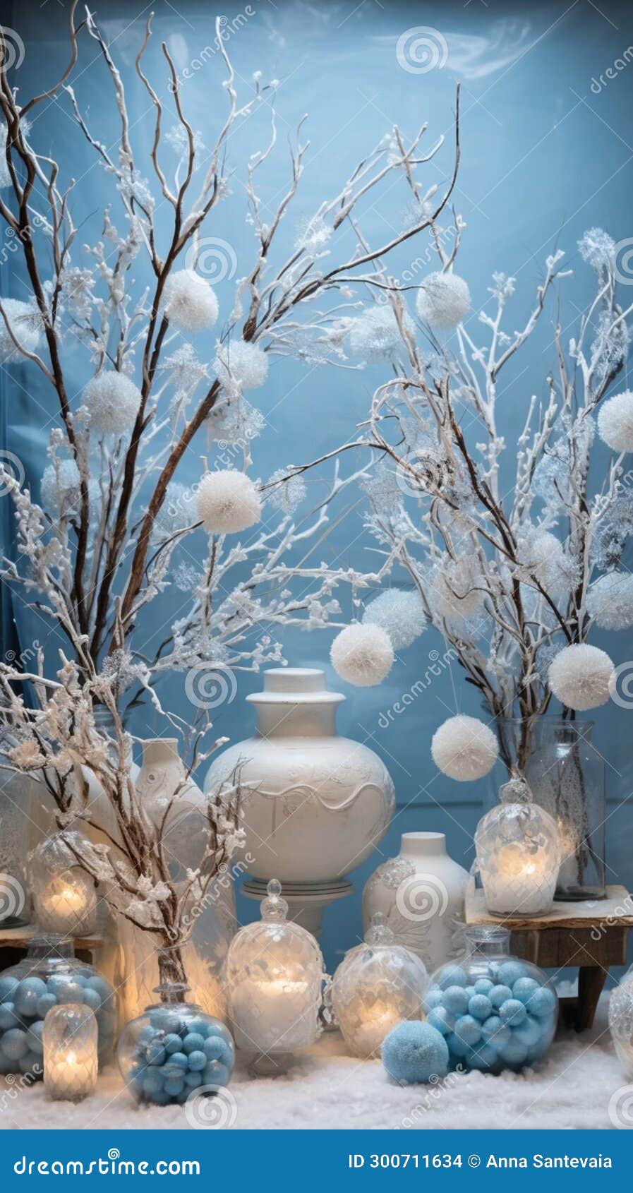 Vertical Christmas Lights Decoration, Winter Snow Candlelight ...