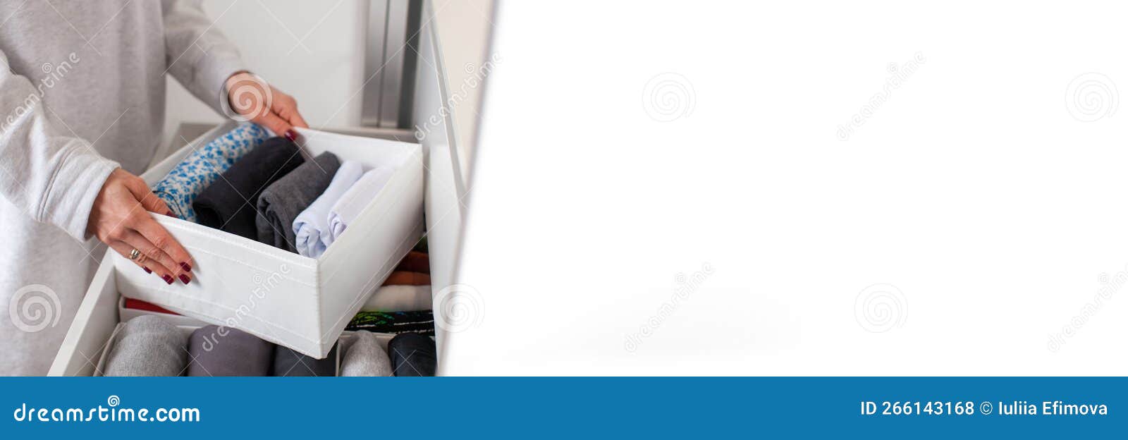 Cleaning the House, Preparing for Spring. Vertical Storage of Clothes