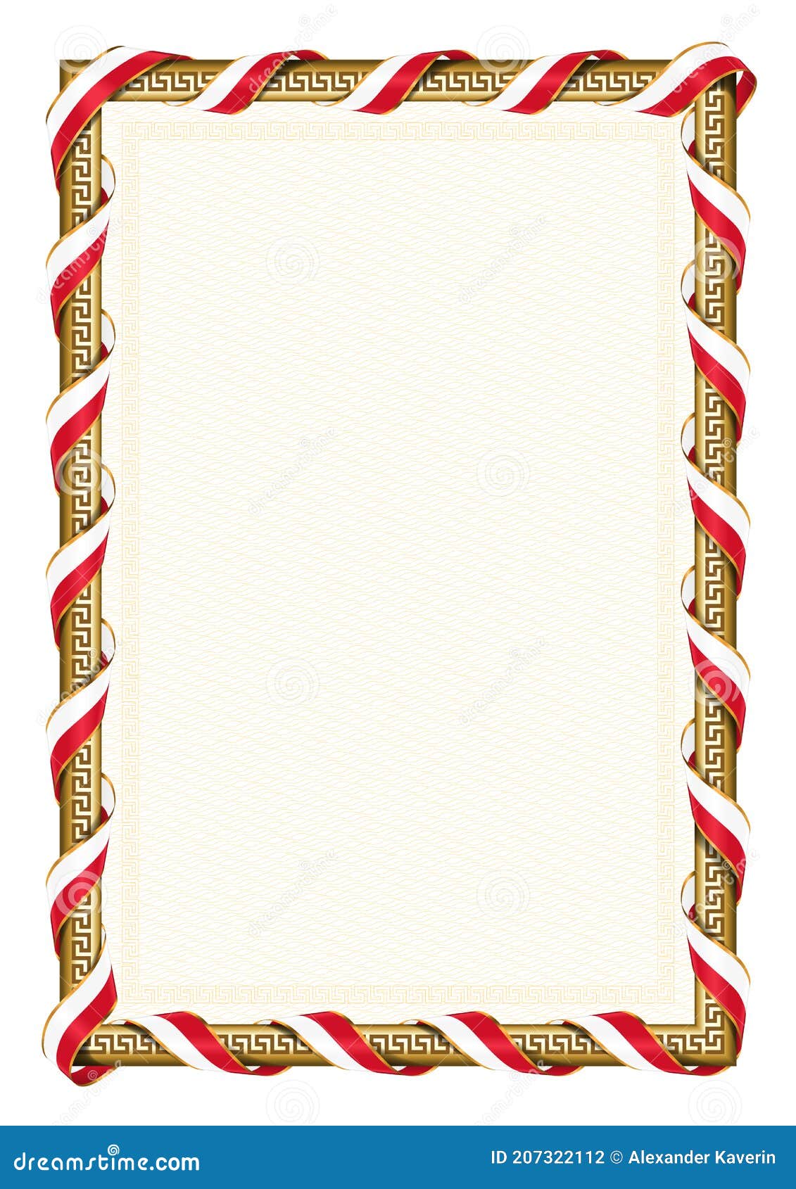 Vertical Frame and Border with Bahrain Flag Stock Vector Illustration