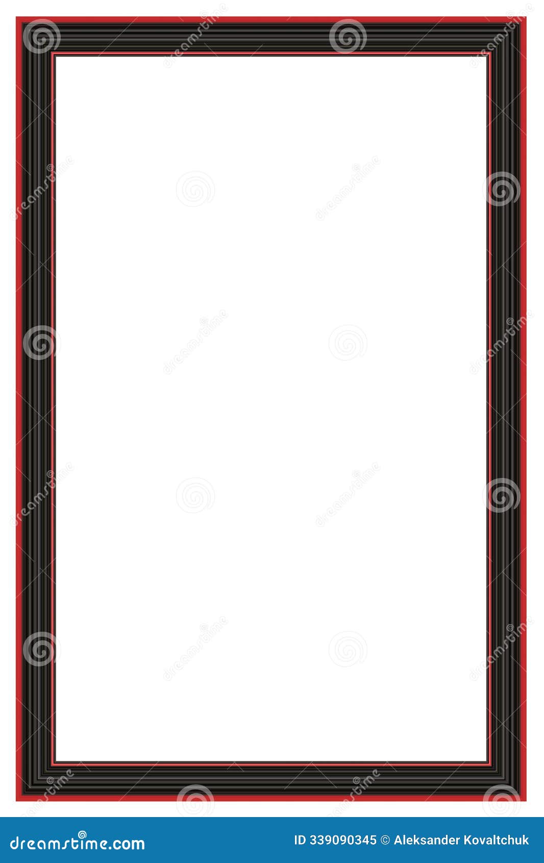 vertical frame for photo and  with aspect ratio 2 to 3 on a white background