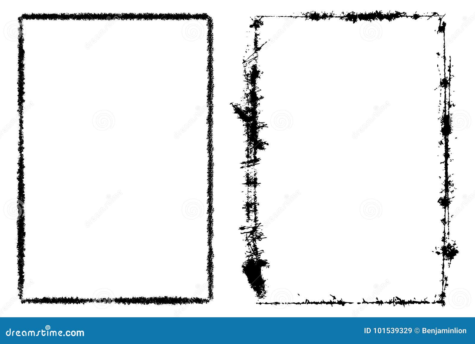 Download Vertical Frame Set stock vector. Illustration of messy ...