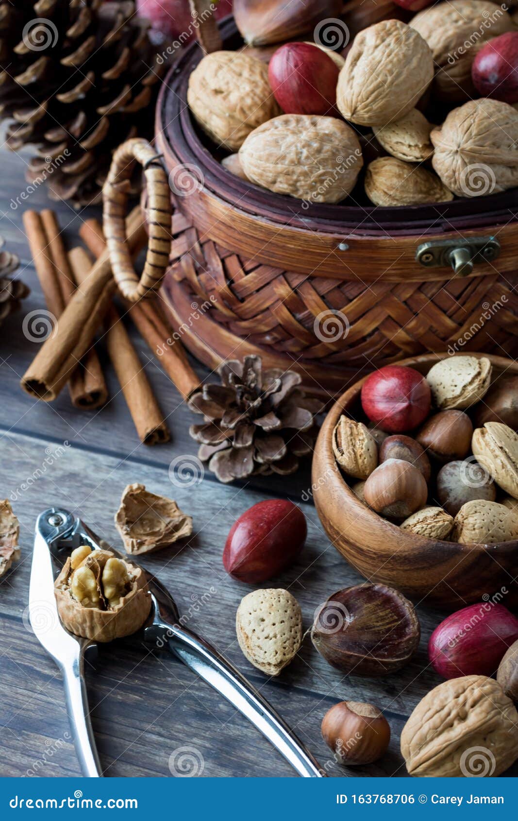Vertical Heaping Basket of Mixed Nuts with Cracker Stock Photo Image of ketogenic, peel 163768706