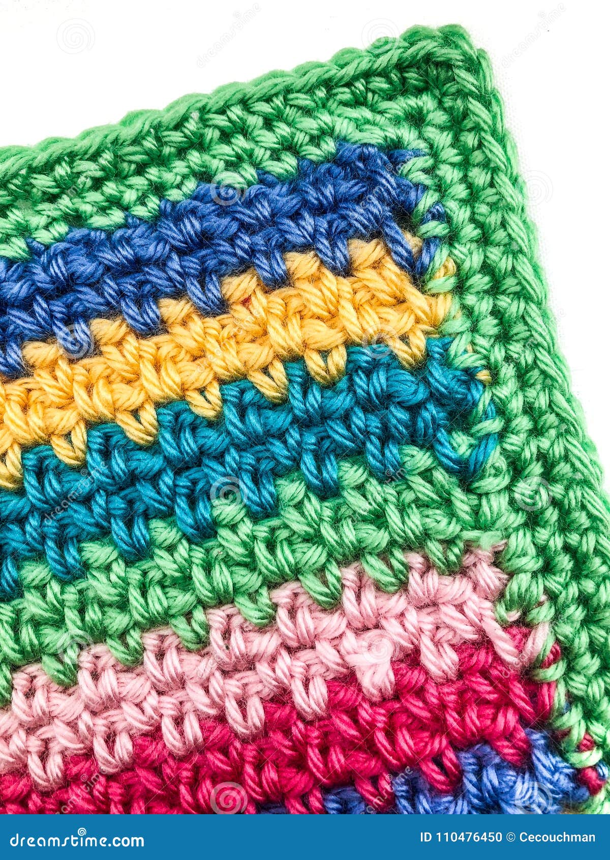 Vertical Image of Striped, Crocheted Blanket Stock Photo Image of