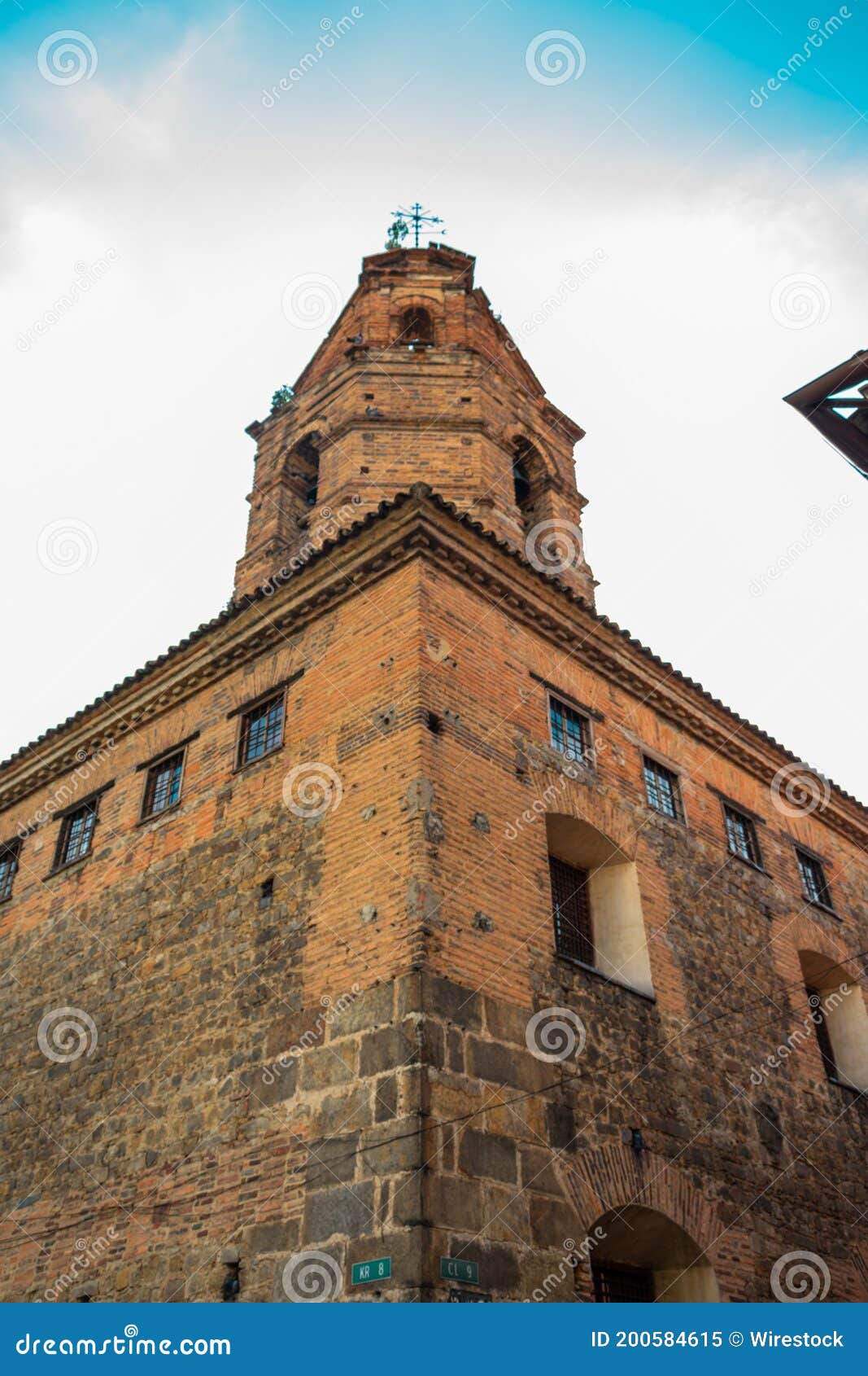 vertical low angle shot of museo del siglo xix in bogota, colombia