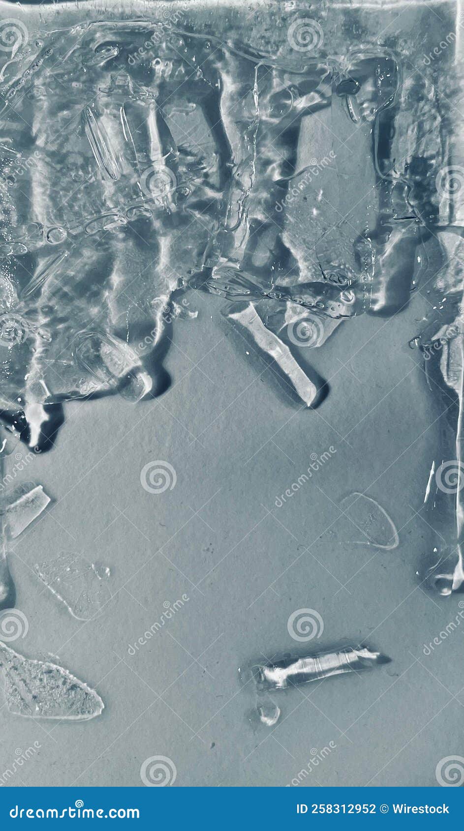 Vertical of Melting Ice in the Water. Stock Photo Image of natural