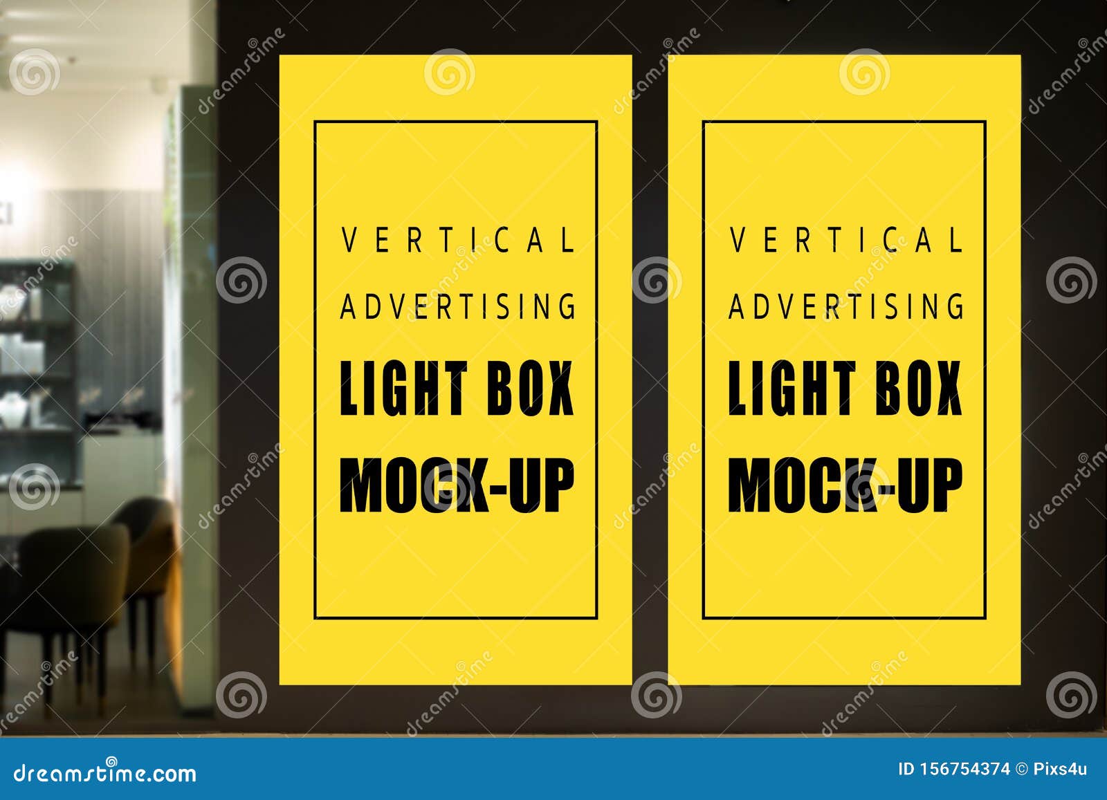 Download Vertical Mock Up Light Box At Front Of Jewellery Store ...
