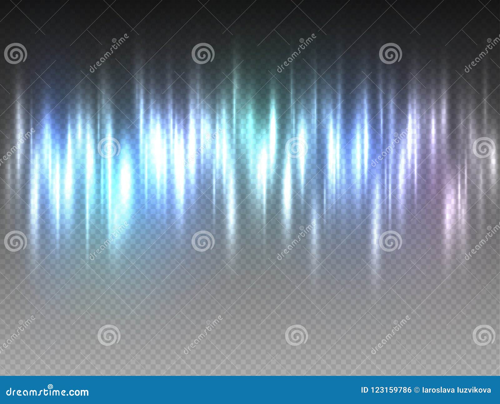 vertical rainbow colorful radiance glow pulsing rays on transparent background.  abstract  of aurora borealis