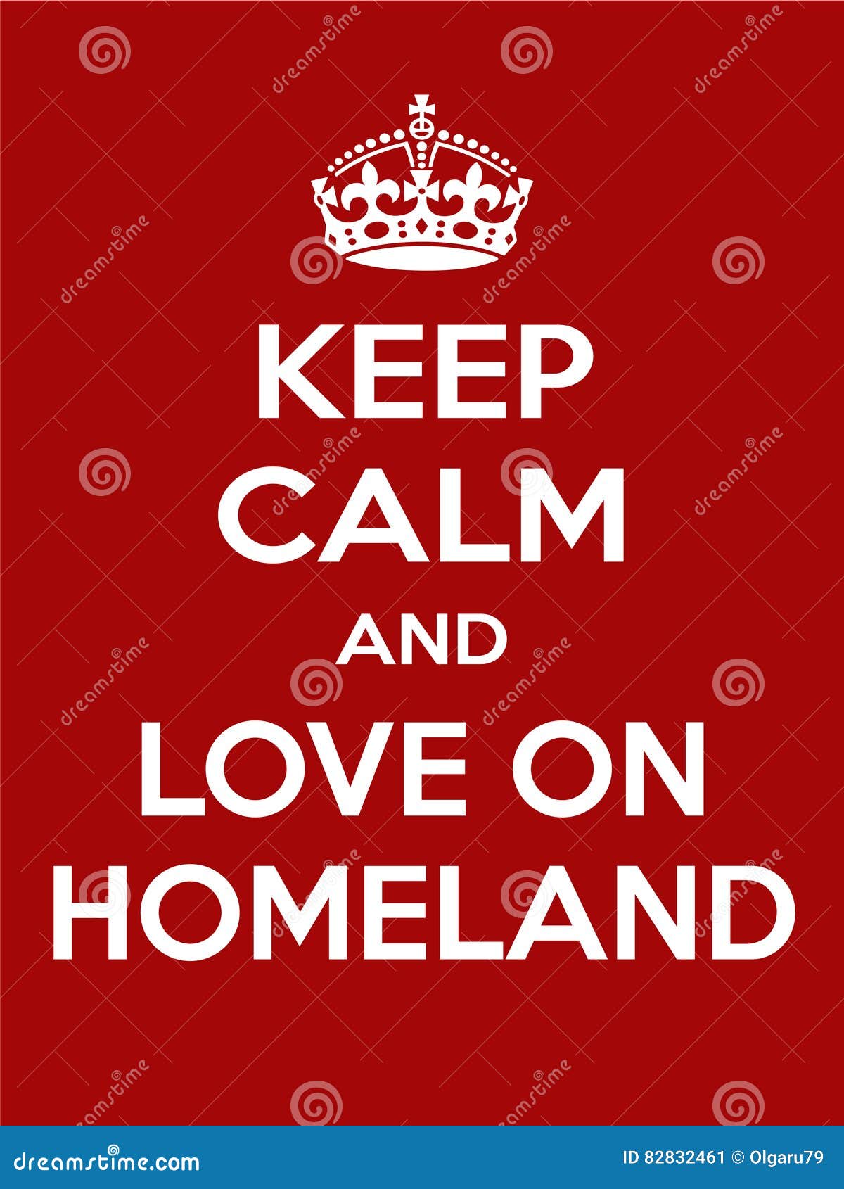 vertical rectangular red-white motivation the love on homeland poster