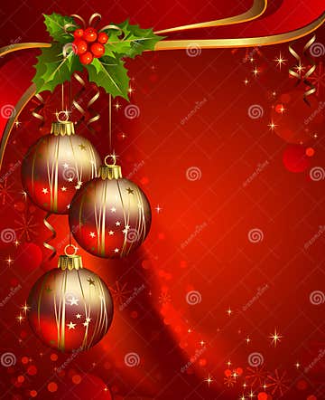 Vertical Red Christmas Backdrop Stock Vector - Illustration of ornament ...
