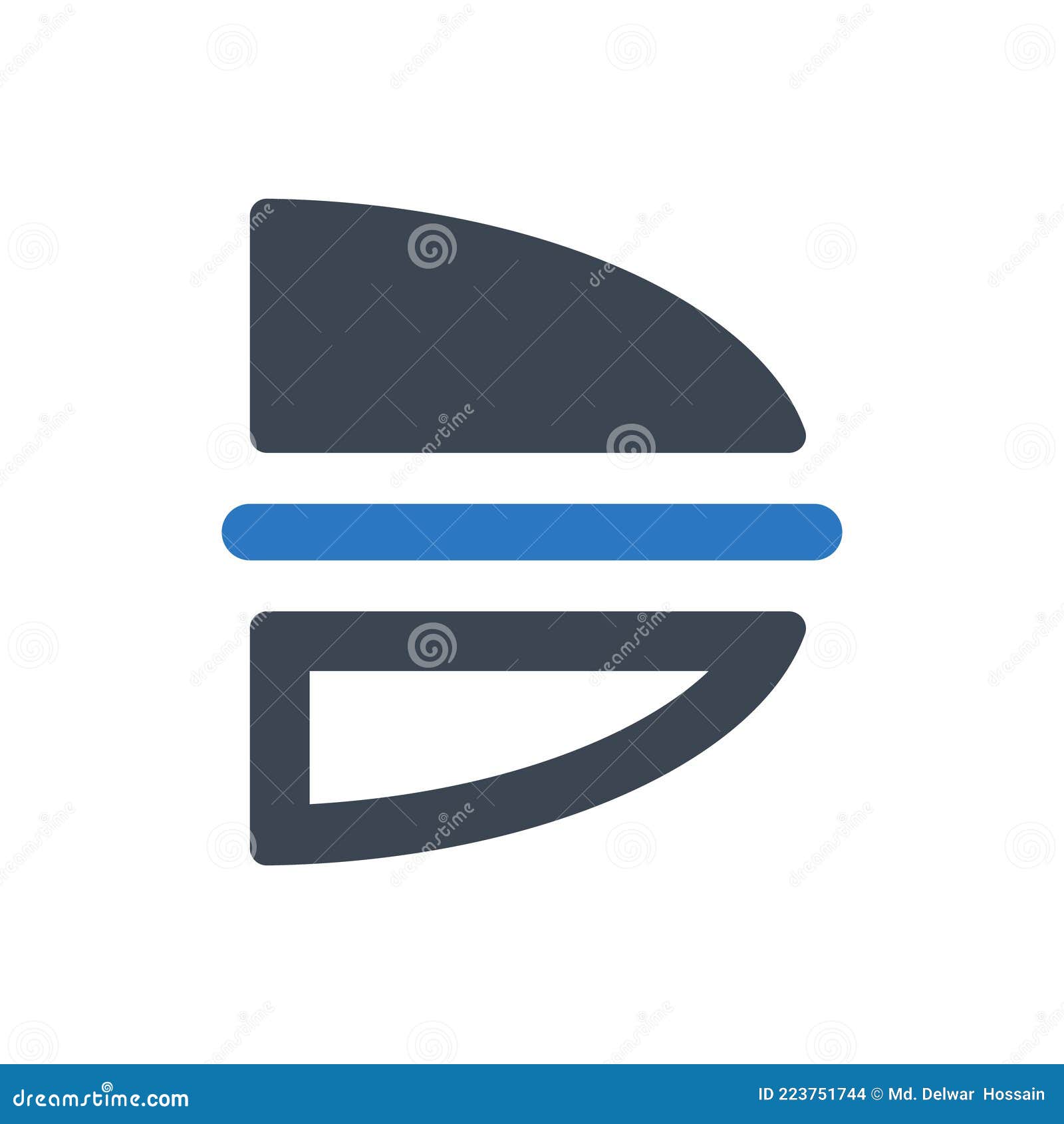 Vertical reflect icon stock vector. Illustration of reflect 223751744