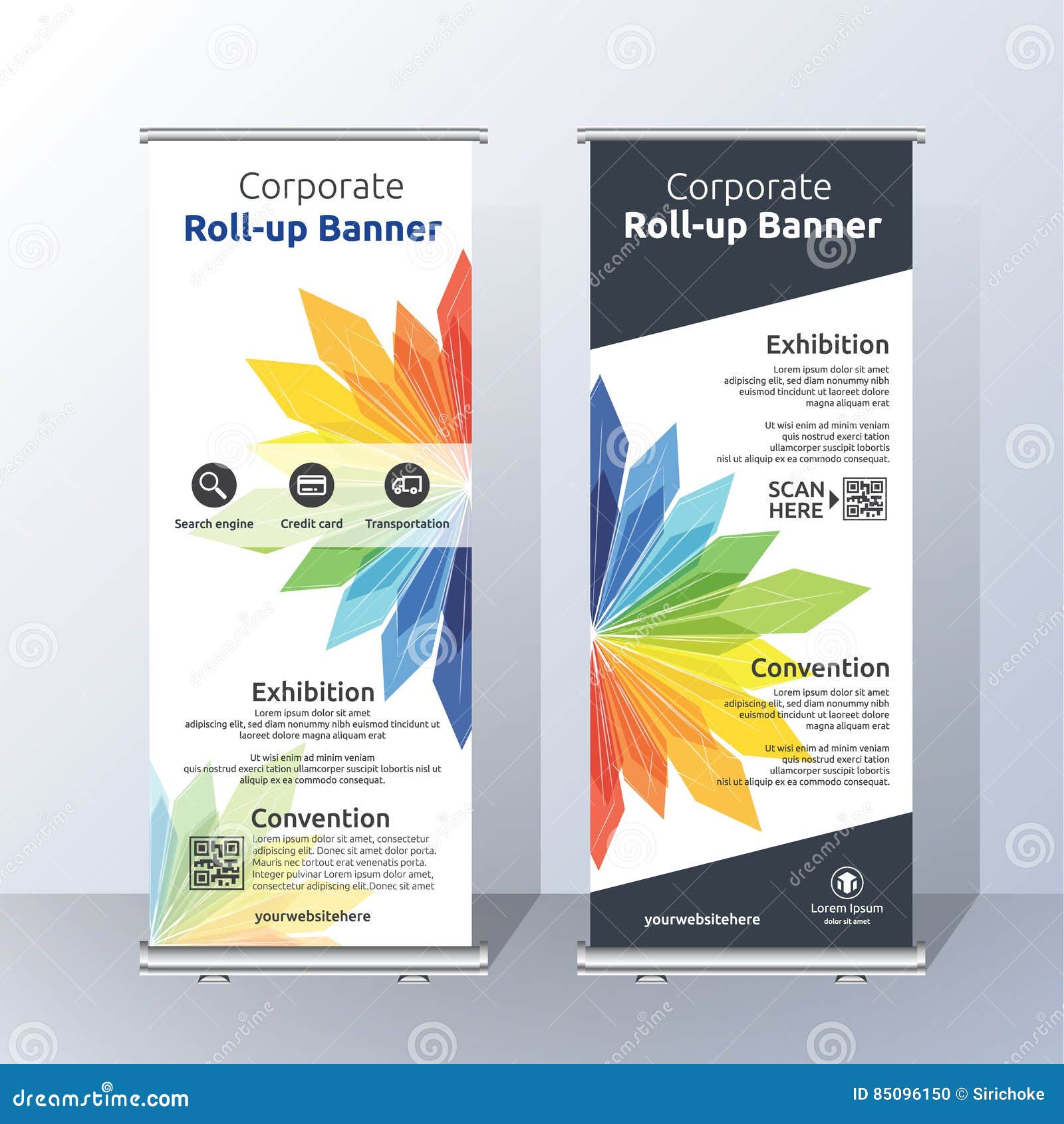 vertical roll up banner template 