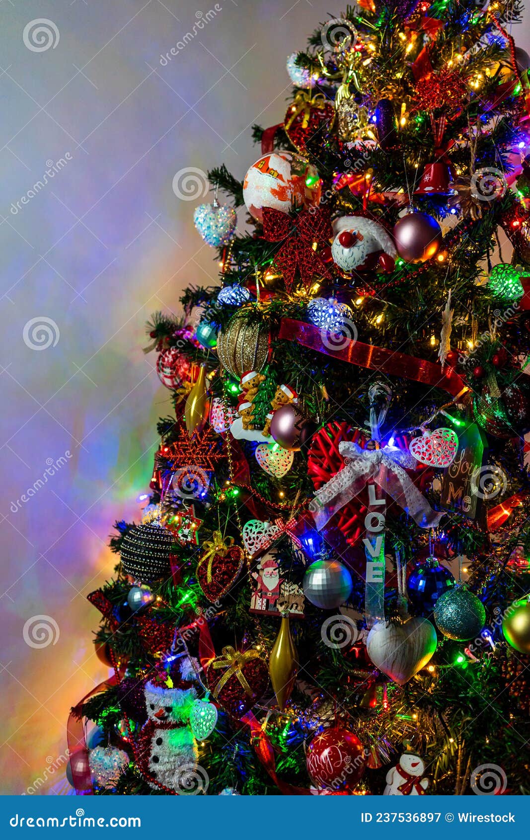 Vertical Shot of Beautiful Decorations and Ornaments Hanging on a