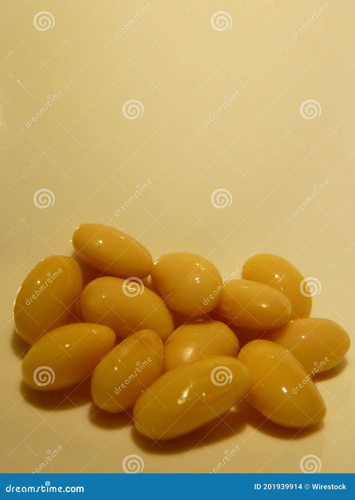 Vertical Shot of Fresh Soybeans Rich with Protein Stock Photo Image