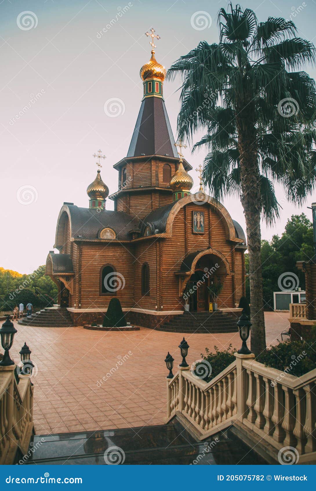 vertical shot of the iglesia ortodoxa rusa san miguel arcangel in alicante, valencia, spain