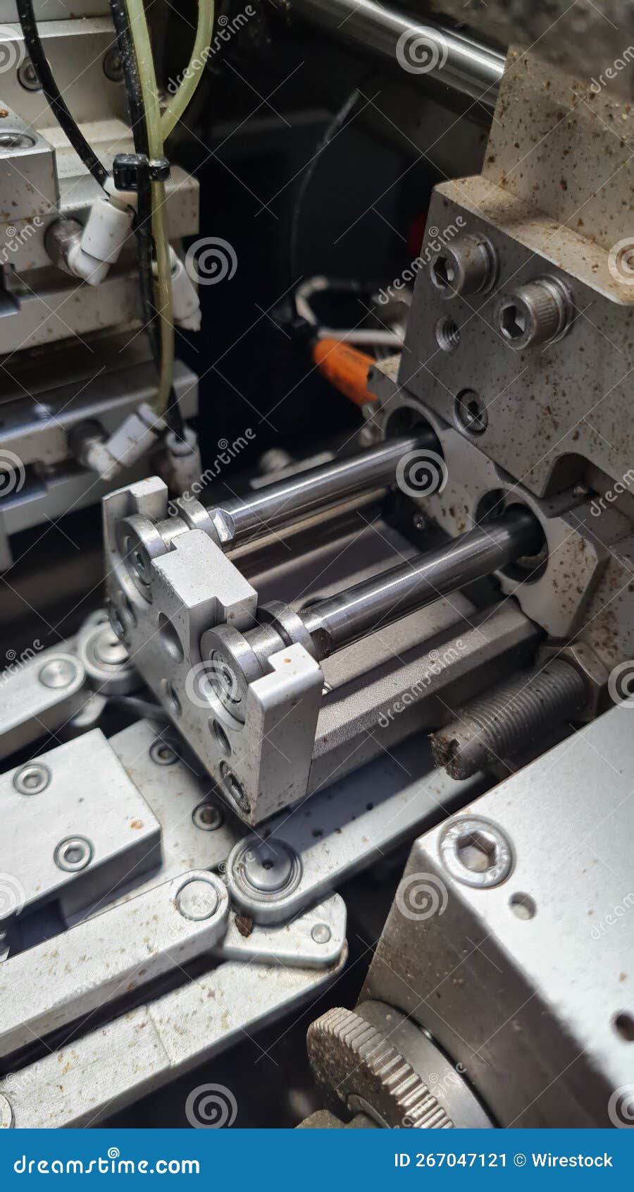 Vertical Shot of Manufacturing Machinery in the Industry Stock Image