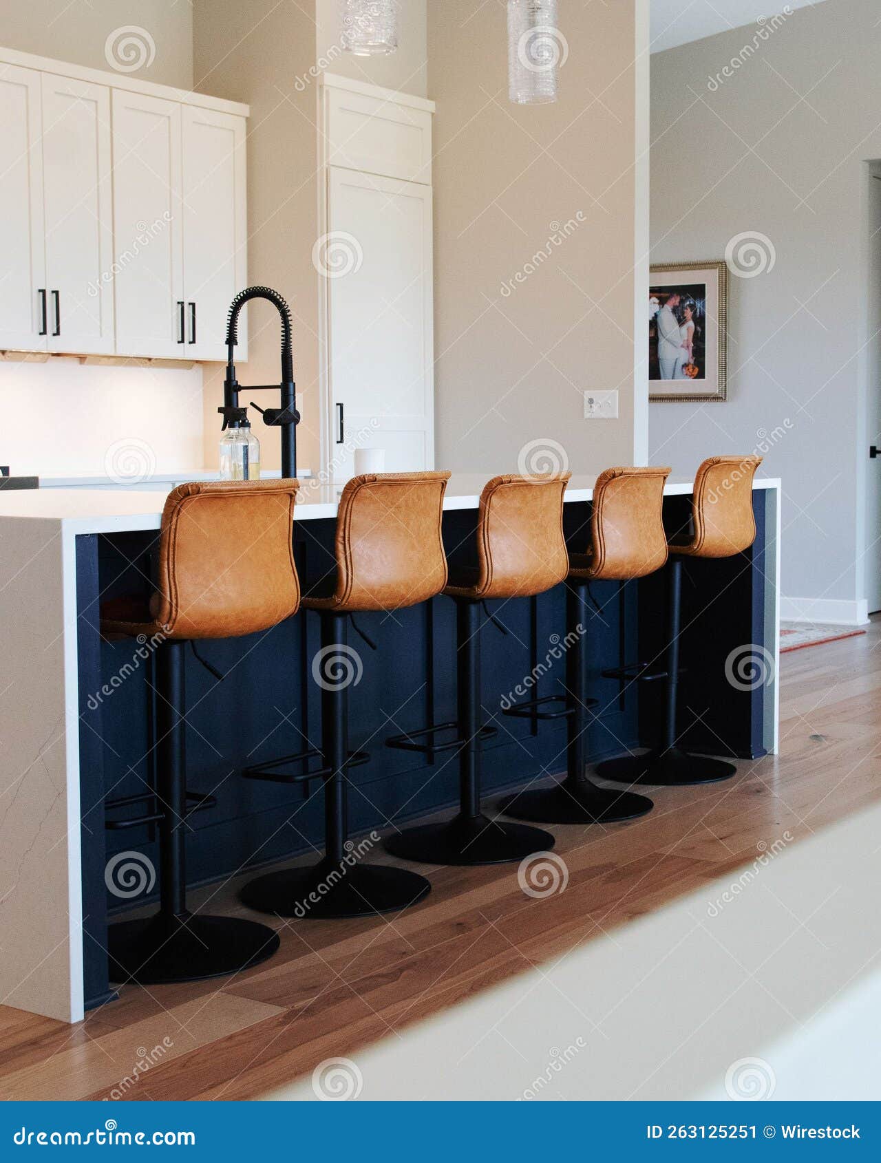 Vertical Shot of a Modern Kitchen Interior Design Editorial Photo