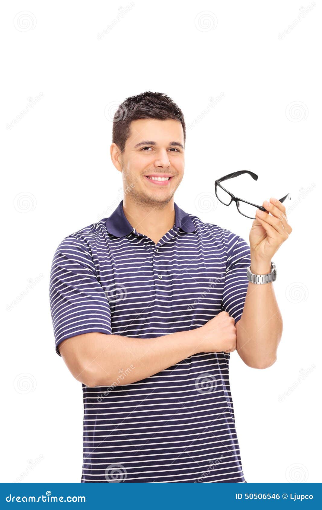 Vertical Shot of a Young Man Holding Glasses Stock Photo Image of