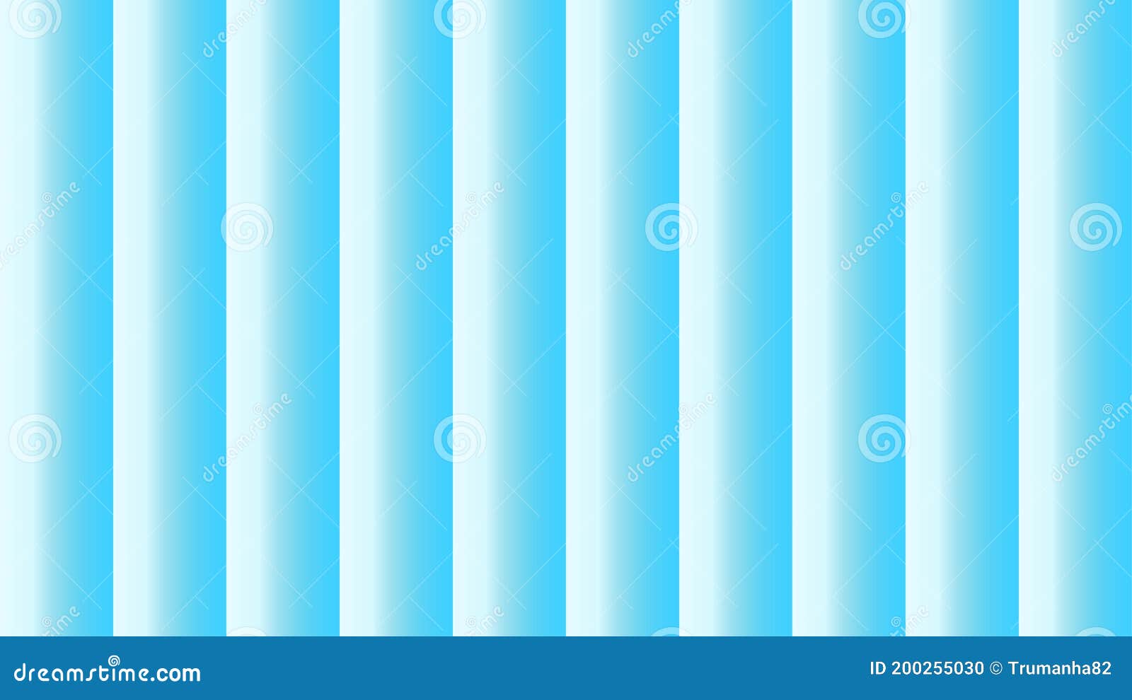 Vector Seamless Gradating Light Blue Vertical Stripes Pattern Background Stock Vector