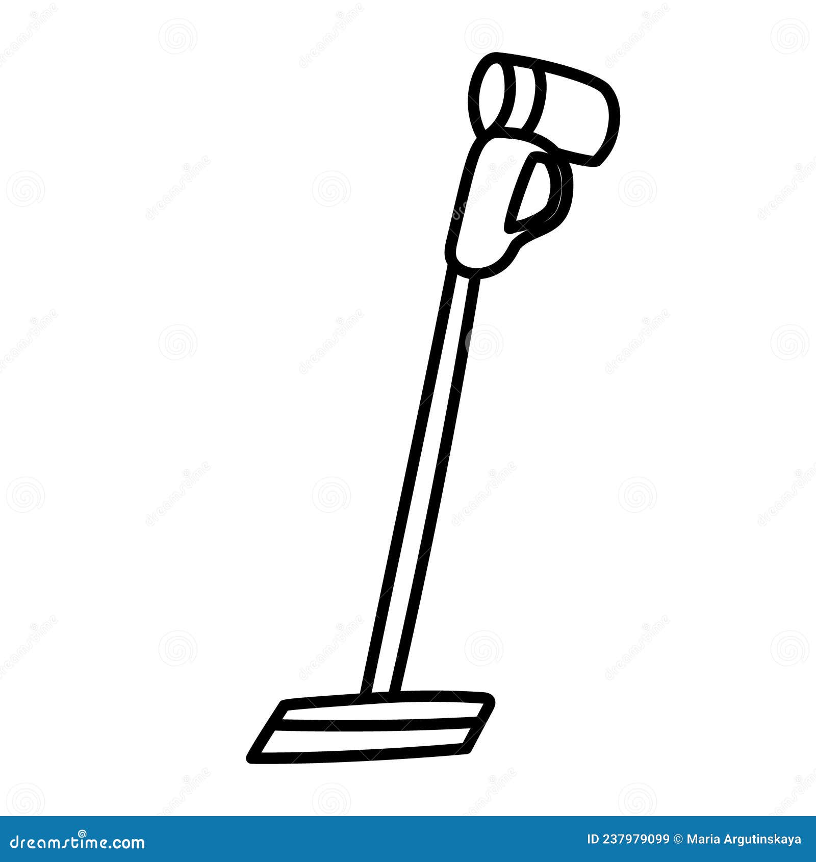 Vertical Vacuum Cleaner. Vector Hand Drawn Doodle Style Element Stock ...