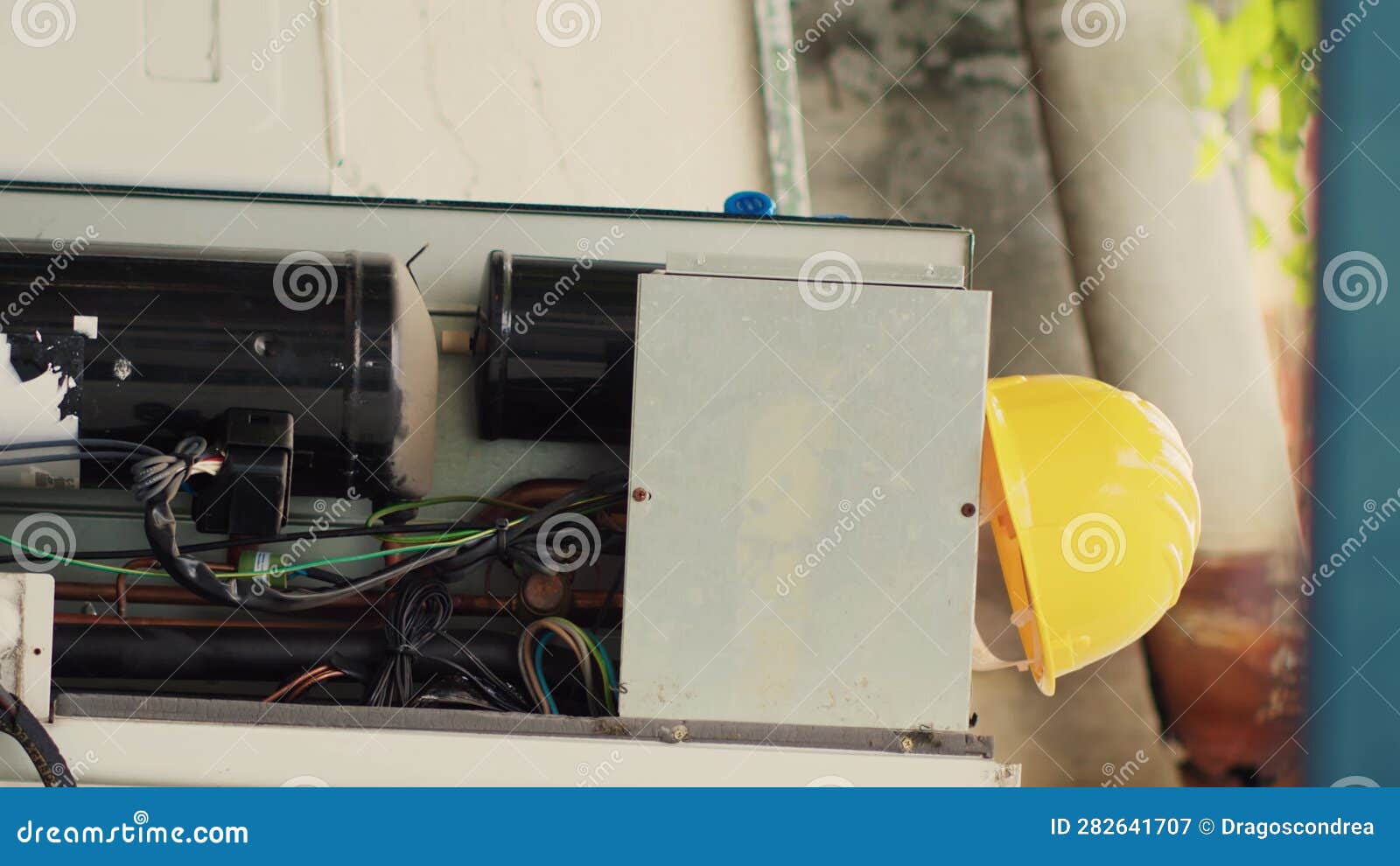 Vertical Video Air Conditioner Side Panel Opened Stock Video Video of