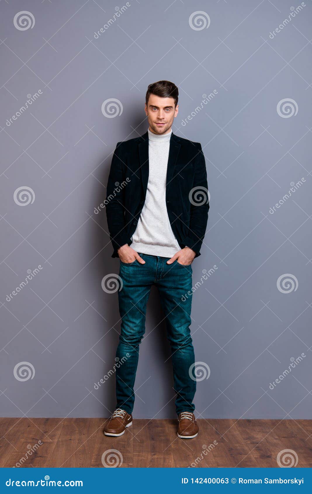 Vertical View Portrait of His he Nice Cool Handsome Attractive