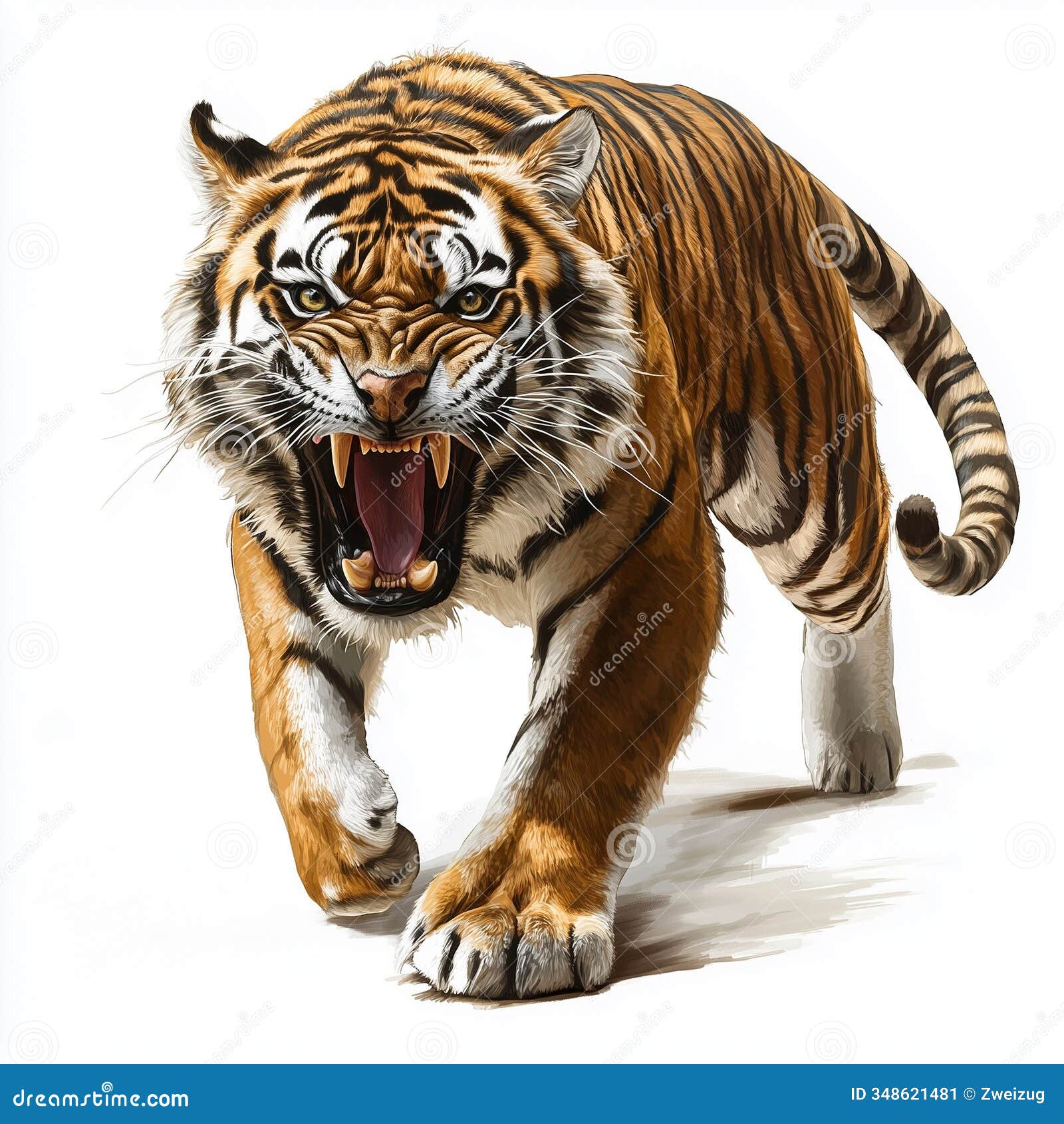 very angry siberian tiger, largest wild cat on planet, portrait, hyper realistic drawing