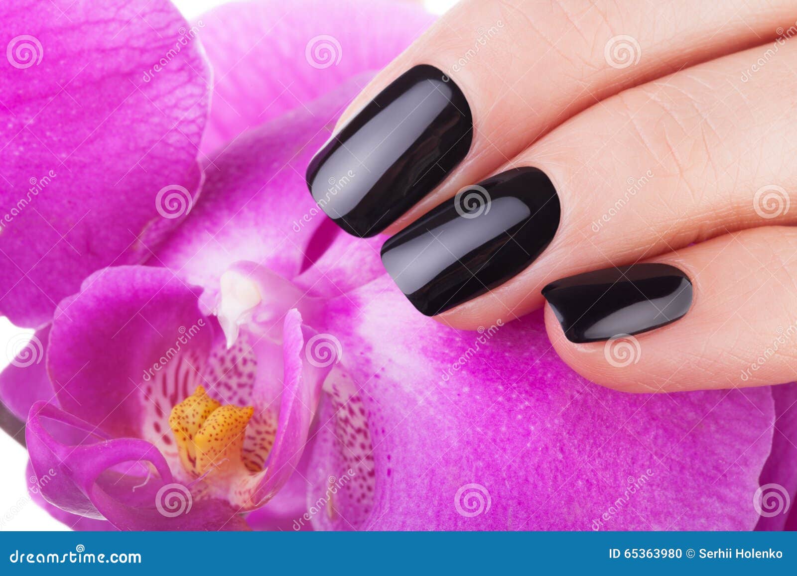 Very balack nails stock photo. Image of black, hand, cosmetics 65363980