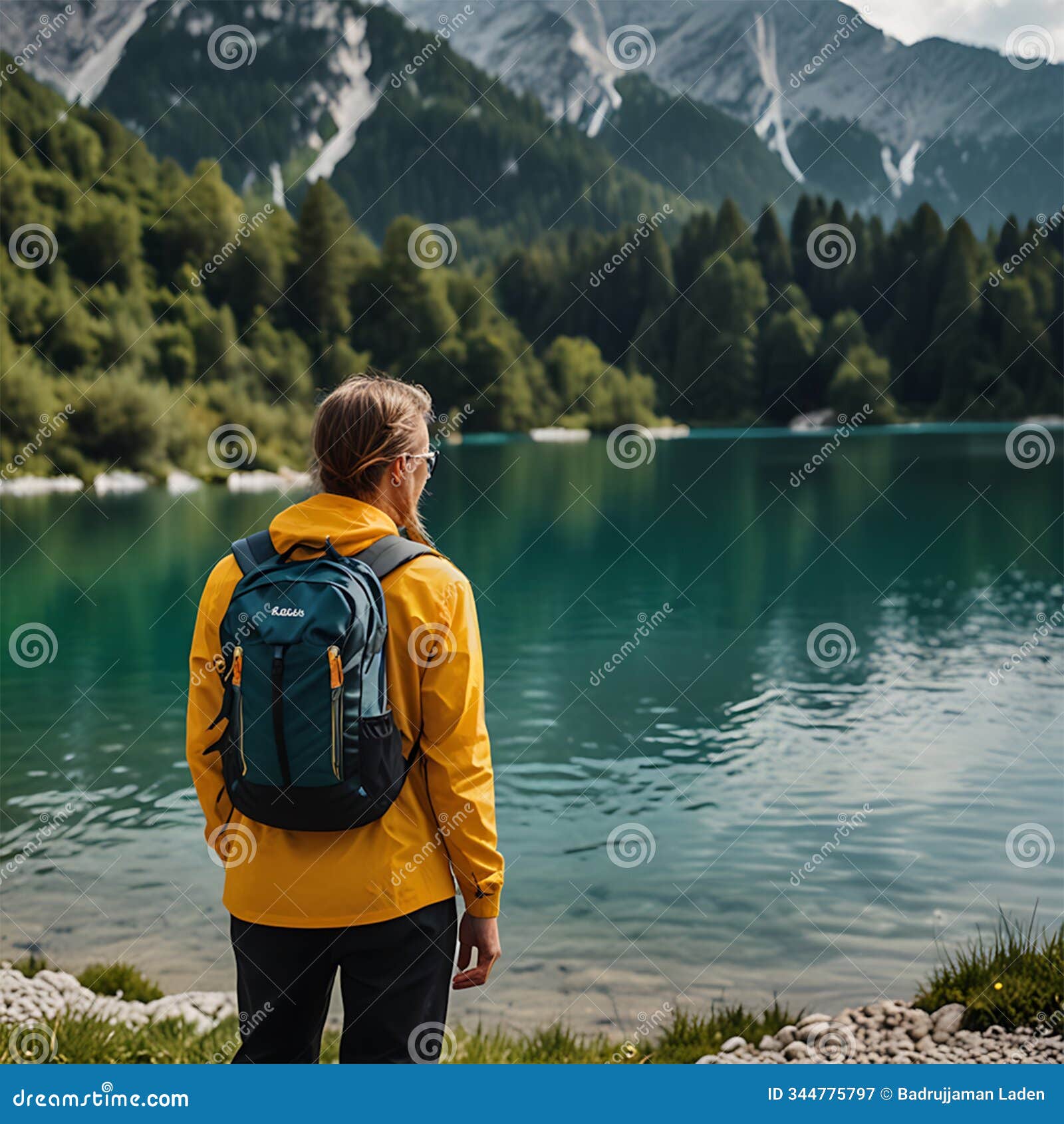 look at the mountain lake austria tourist image