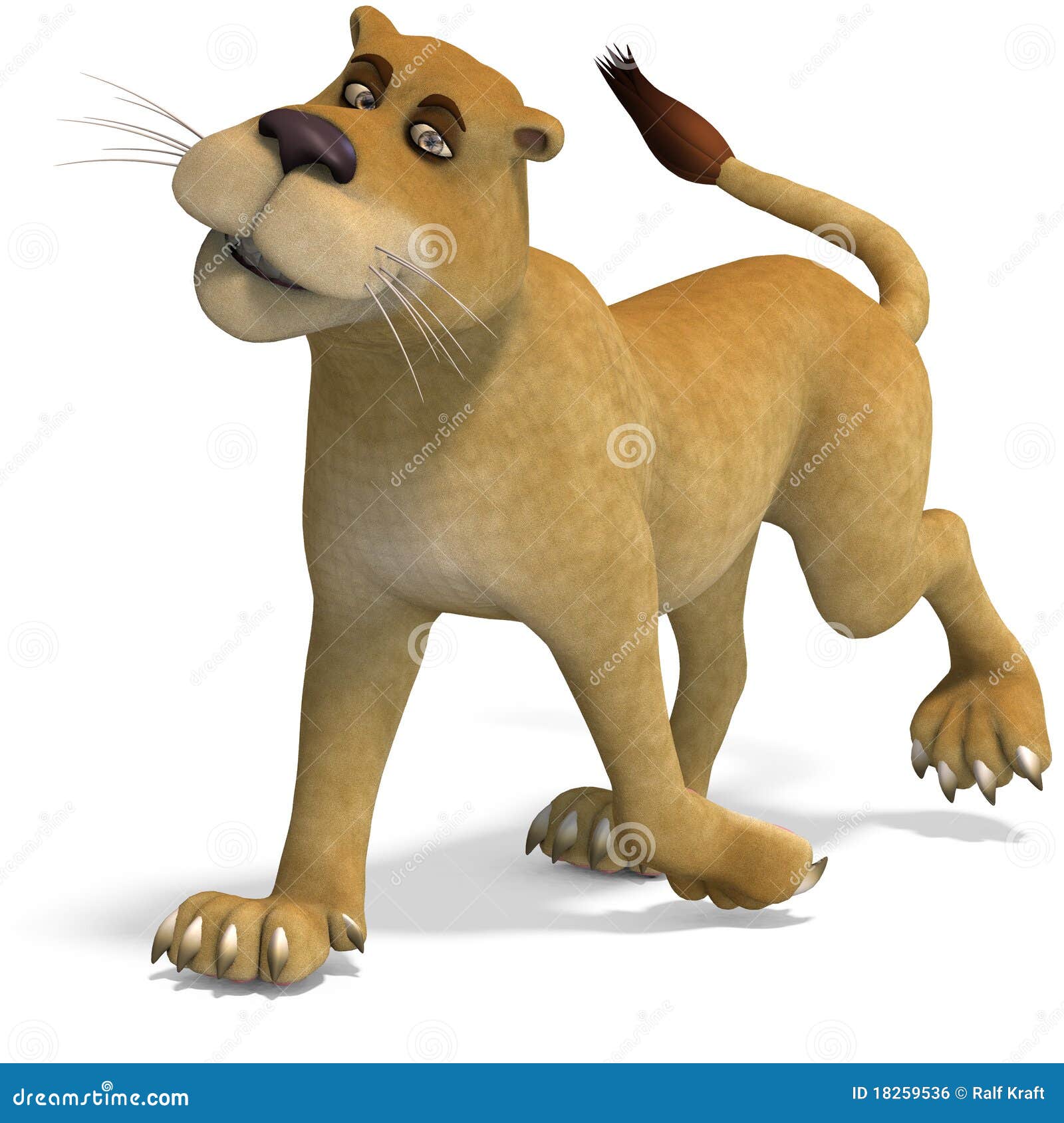 very cute and funny female cartoon lion