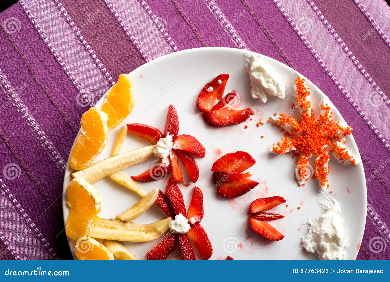 Fruit Plate Decorative with Lot of Colors Stock Image Image of tasty
