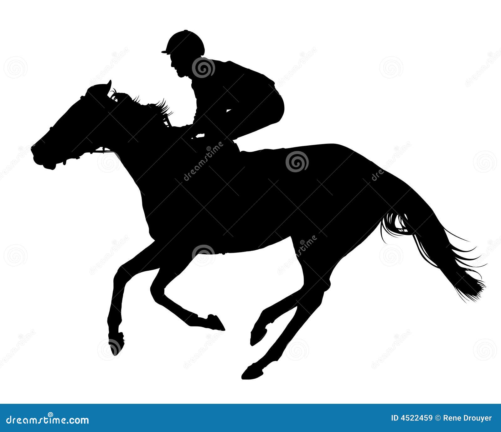 Very Detailed Vector of a Jockey and Horse Stock Vector Illustration of race, sport 4522459