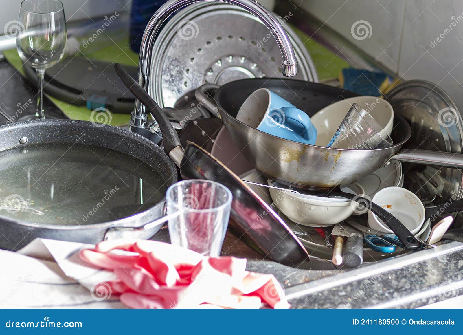 A very dirty kitchen stock photo. Image of kitchenware - 241180500