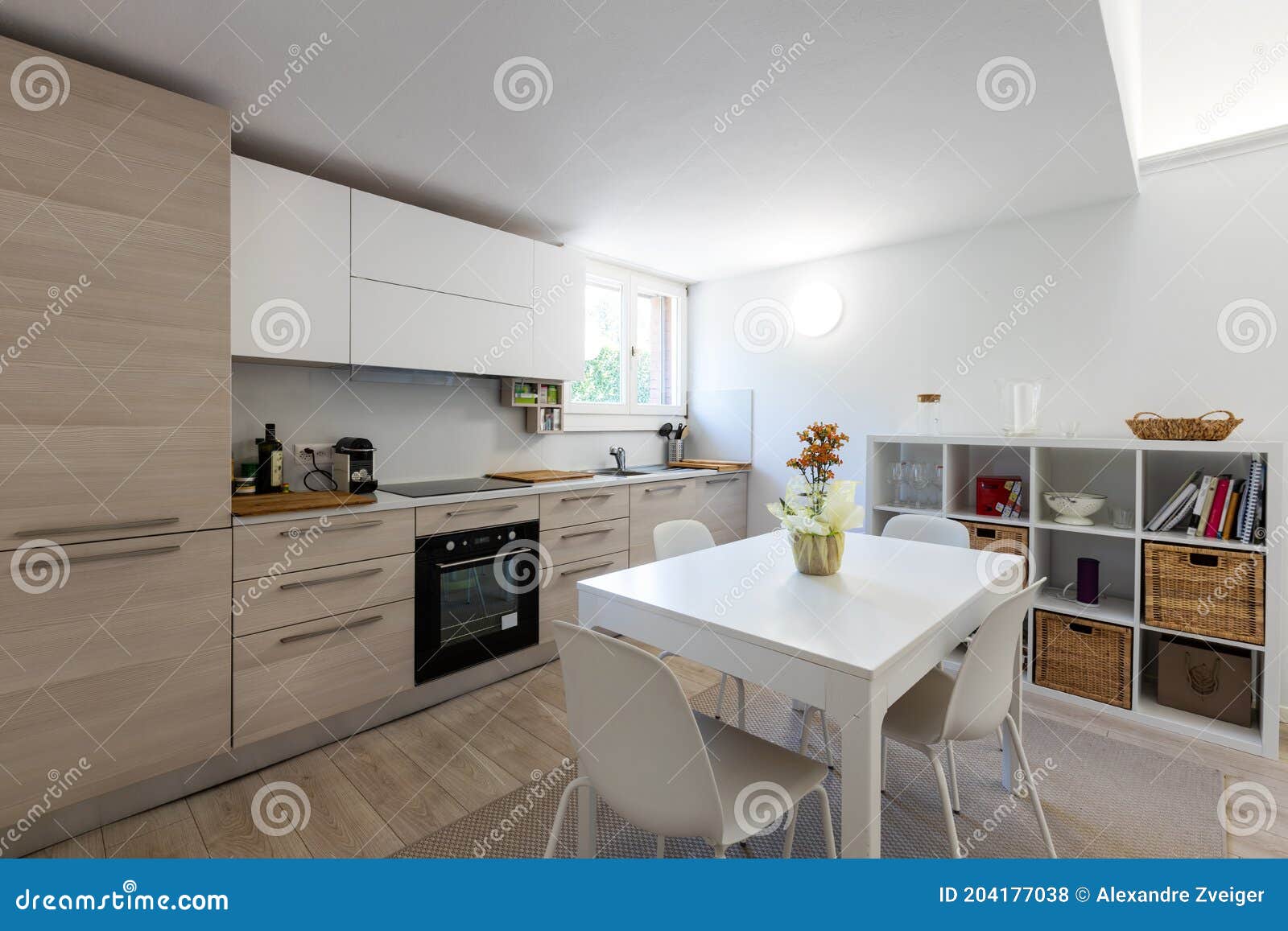 Very Nice Kitchen with Design Table and Chairs Stock Photo Image of food, kitchen 204177038