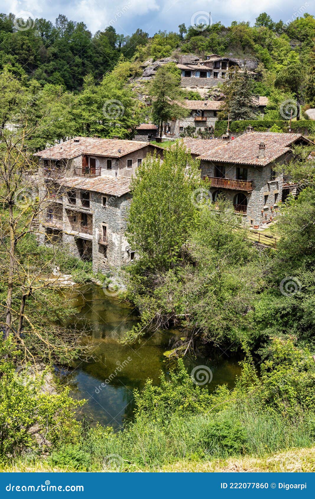 very nice splendid spanish village rupit in a sunny day