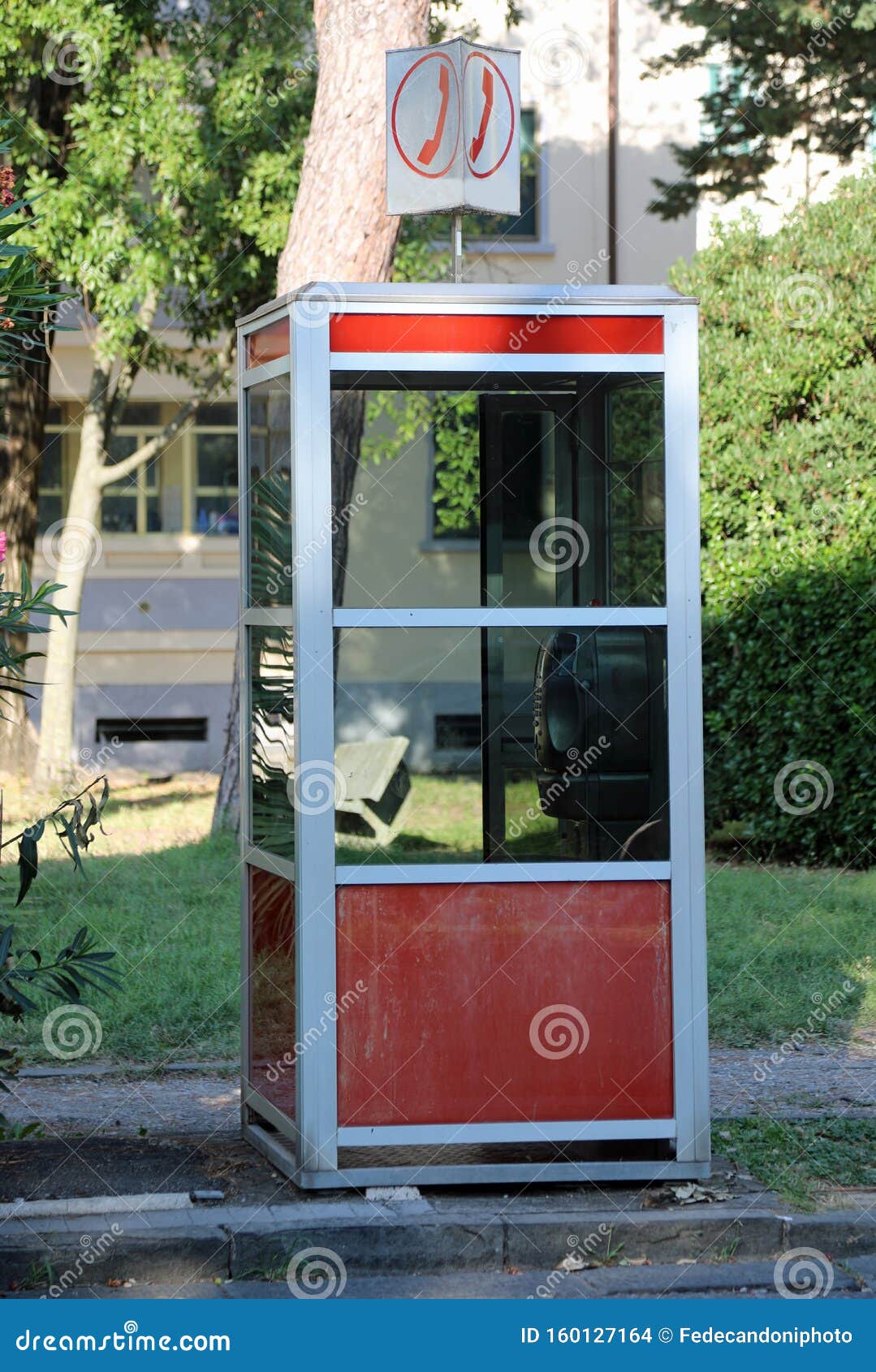 very old italian phone box