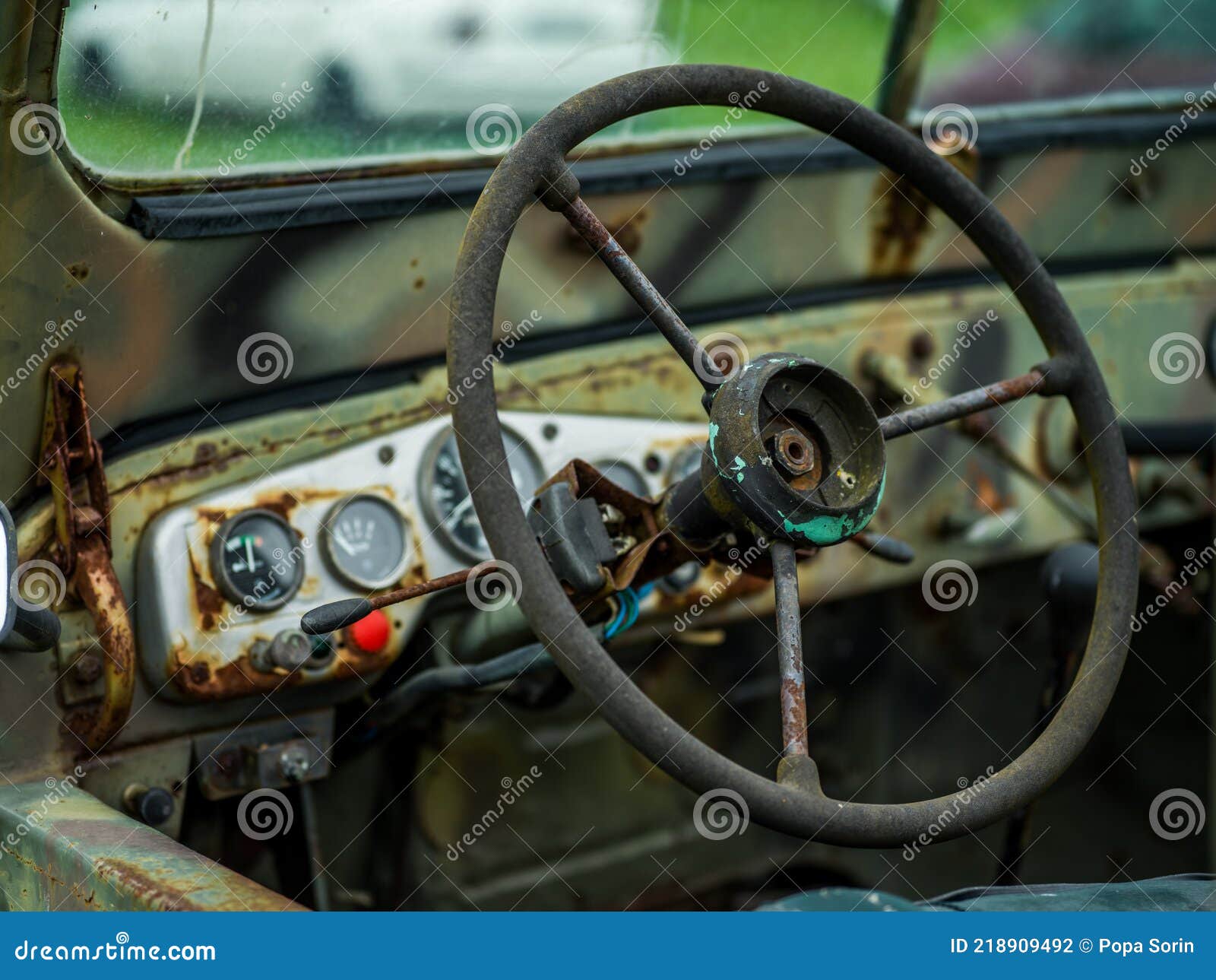 Rusty Steering Shaft Lever Isolated On White Background RoyaltyFree