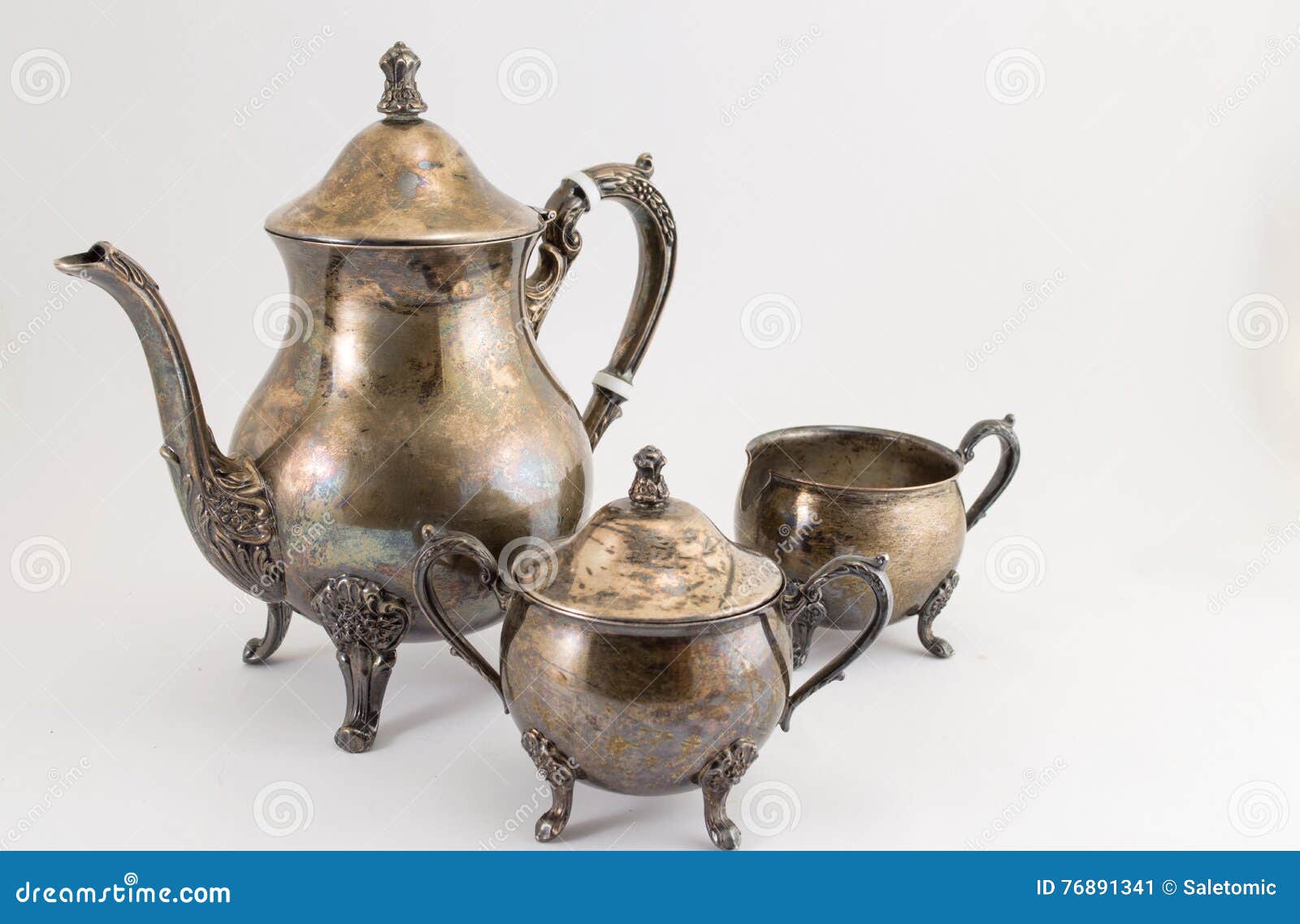 Very Old Silver Kitchen Accessories Stock Image Image of rusty