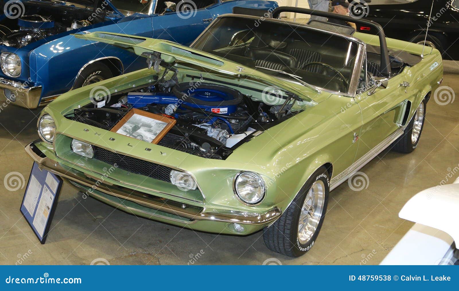 Ford Mustang Lime Green editorial stock photo. Image of 1969 - 48759538