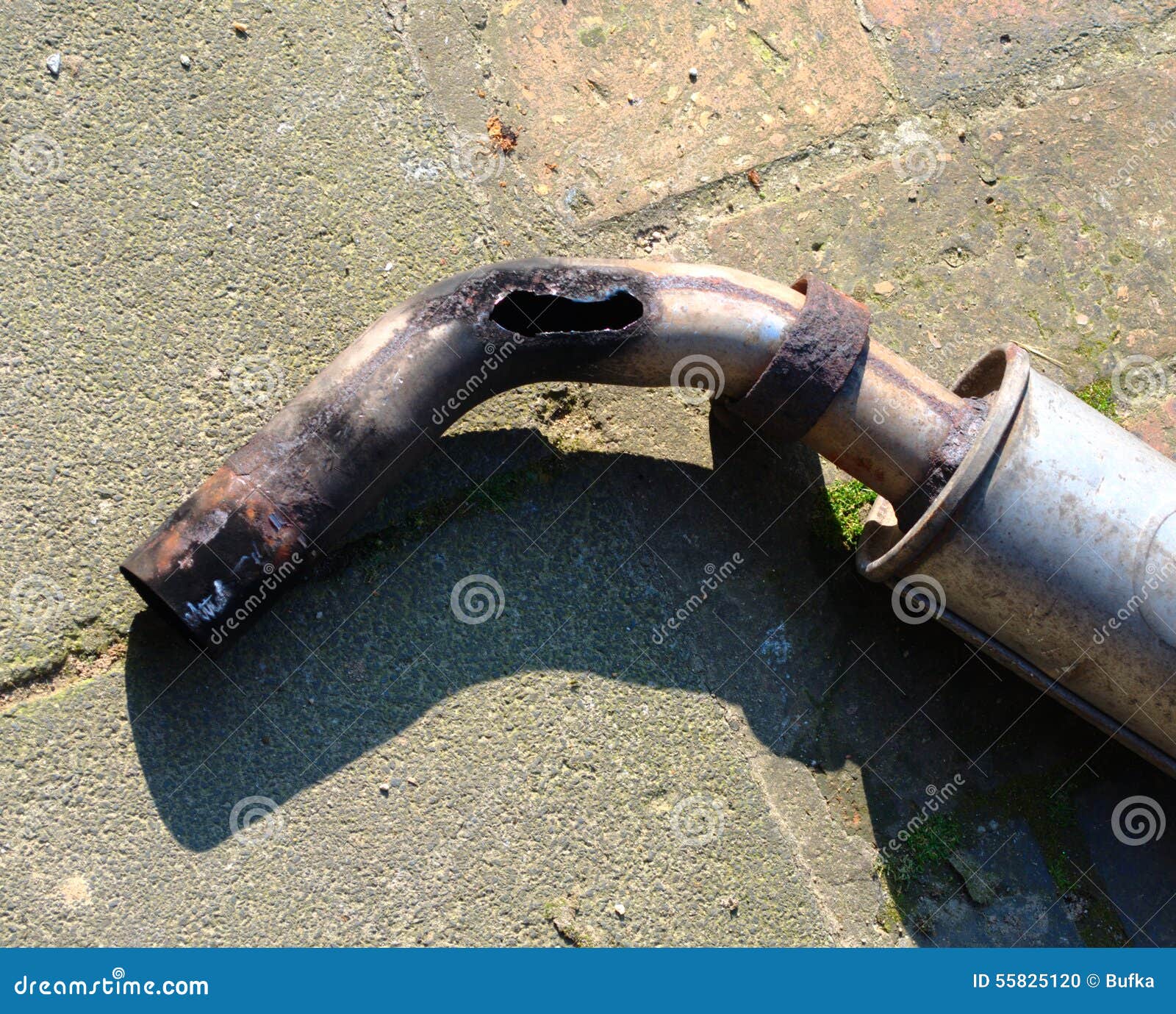 Very rusty exhaust stock photo. Image of motorbike, carbon 55825120